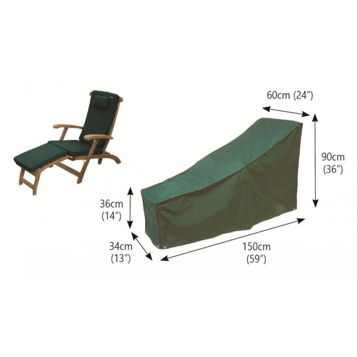 Bosmere Steamer Chair Cover (P038) Garden Furniture World