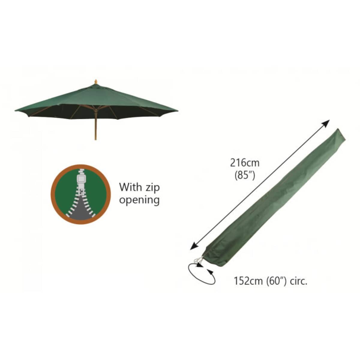 Bosmere Premier Giant Parasol Cover (P065) Garden Furniture World