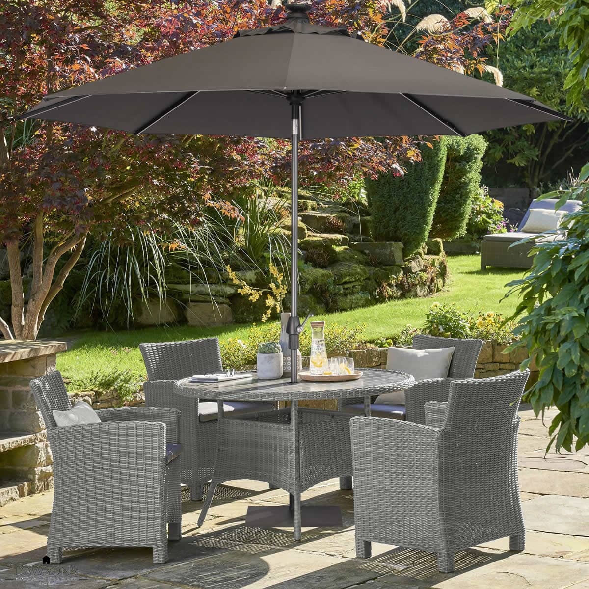 Kettler Palma Dining Set - Whitewash 4 Seater