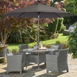 Kettler Palma Dining Set - Whitewash 4 Seater