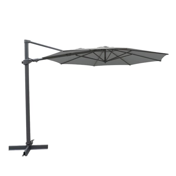 Kettler Aura 3.0m Round Slate Canopy Cantilever Parasol Vertical Tilt Only with Night Cover