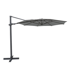 Kettler Aura 3.0m Round Slate Canopy Cantilever Parasol Vertical Tilt Only with Night Cover