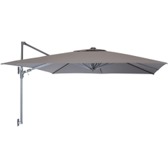 Kettler Wall Mounted Free Arm Parasol  2.5m Square - Grey Frame/Taupe Canopy with Fixing Brackets