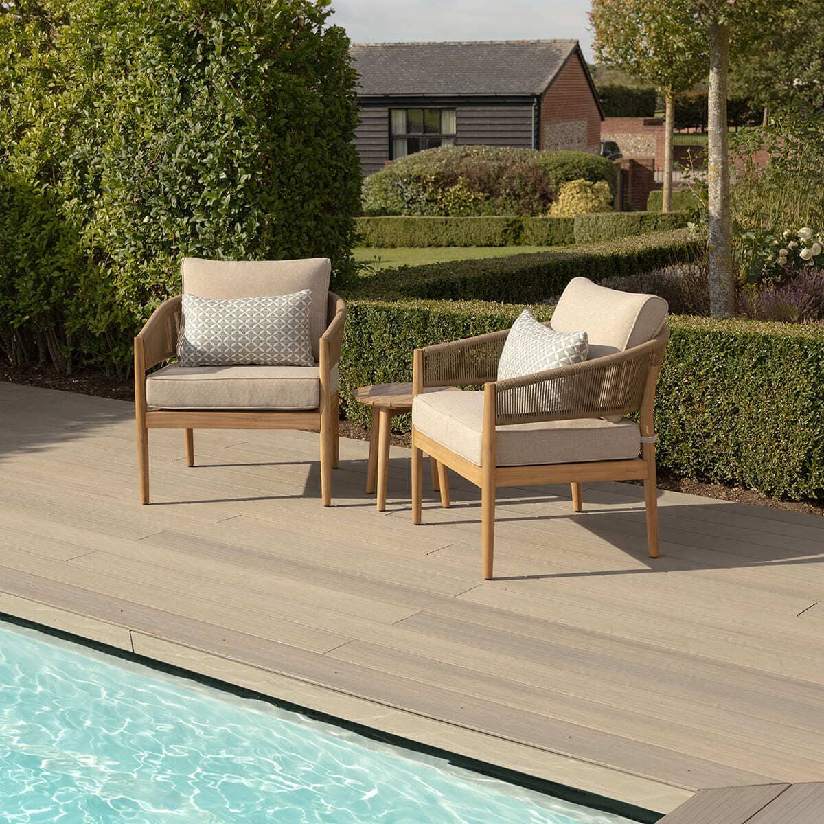 Maze Porto Rope Weave Lounge Set - Sandstone