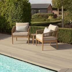 Maze Porto Rope Weave Lounge Set - Sandstone
