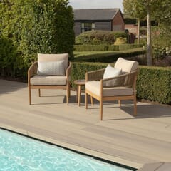 Maze Porto Rope Weave Lounge Set - Sandstone