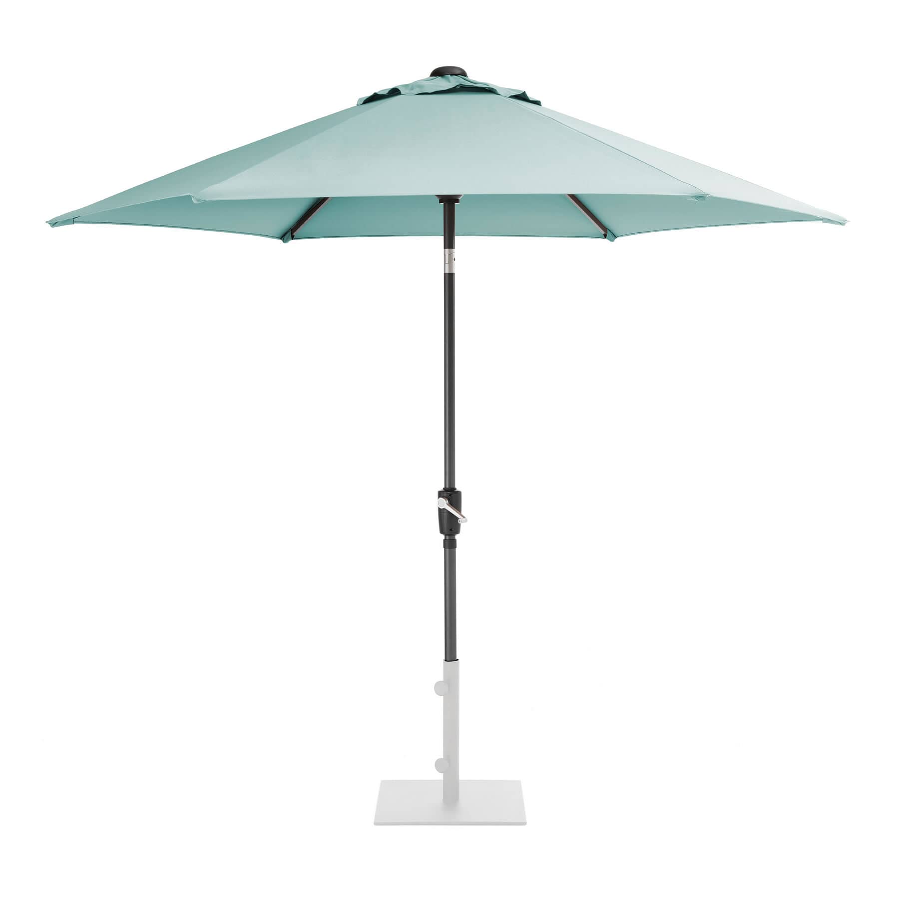 Kettler 2.5m Wind Up Parasol with tilt Grey frame / Aqua Canopy (PW25