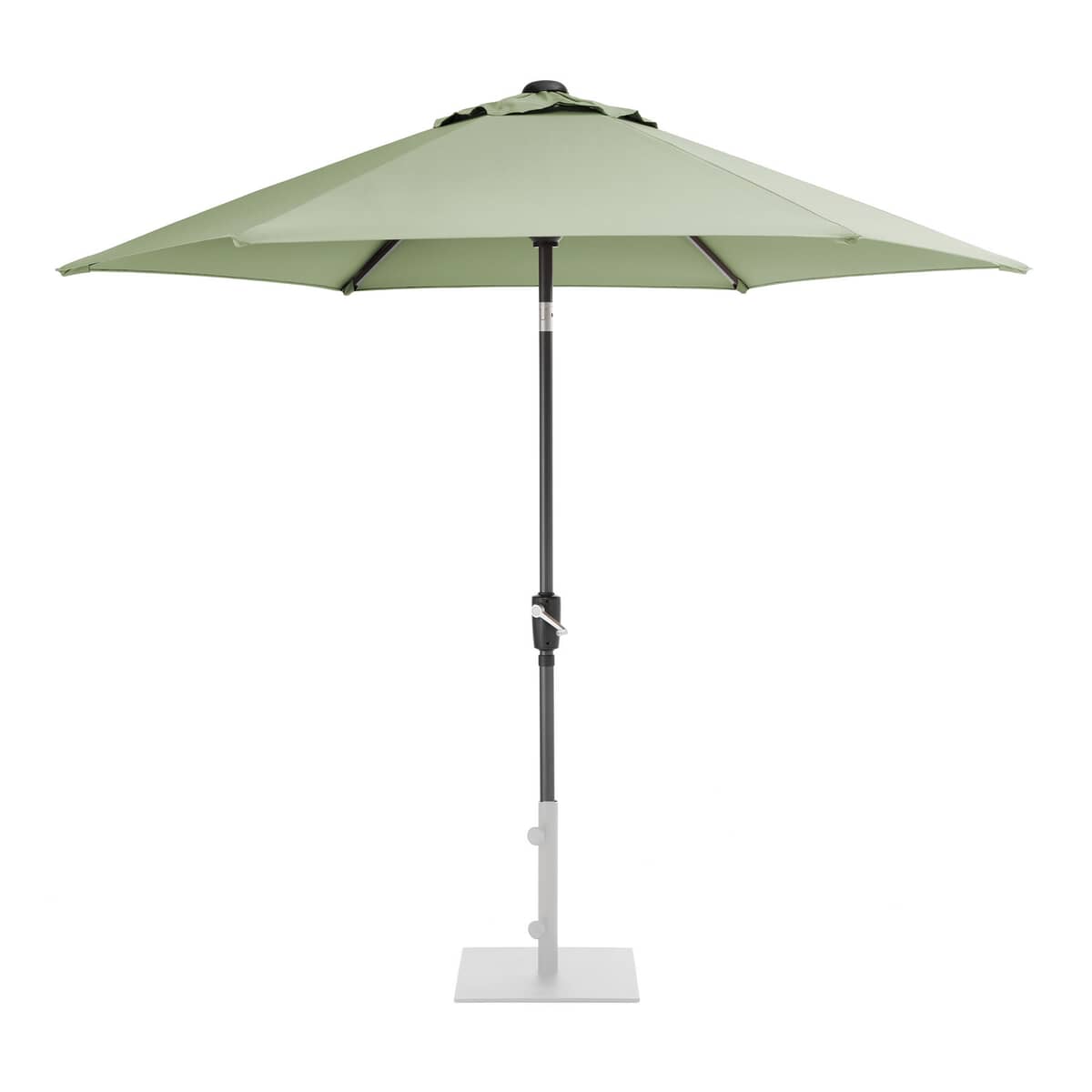 Kettler 2.5m Wind Up Parasol with tilt Grey frame and Sage Canopy