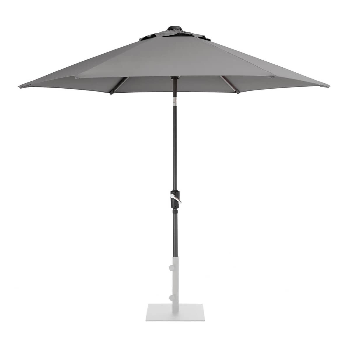 Kettler 2.5m Wind Up Parasol with tilt - Grey frame and Slate Canopy