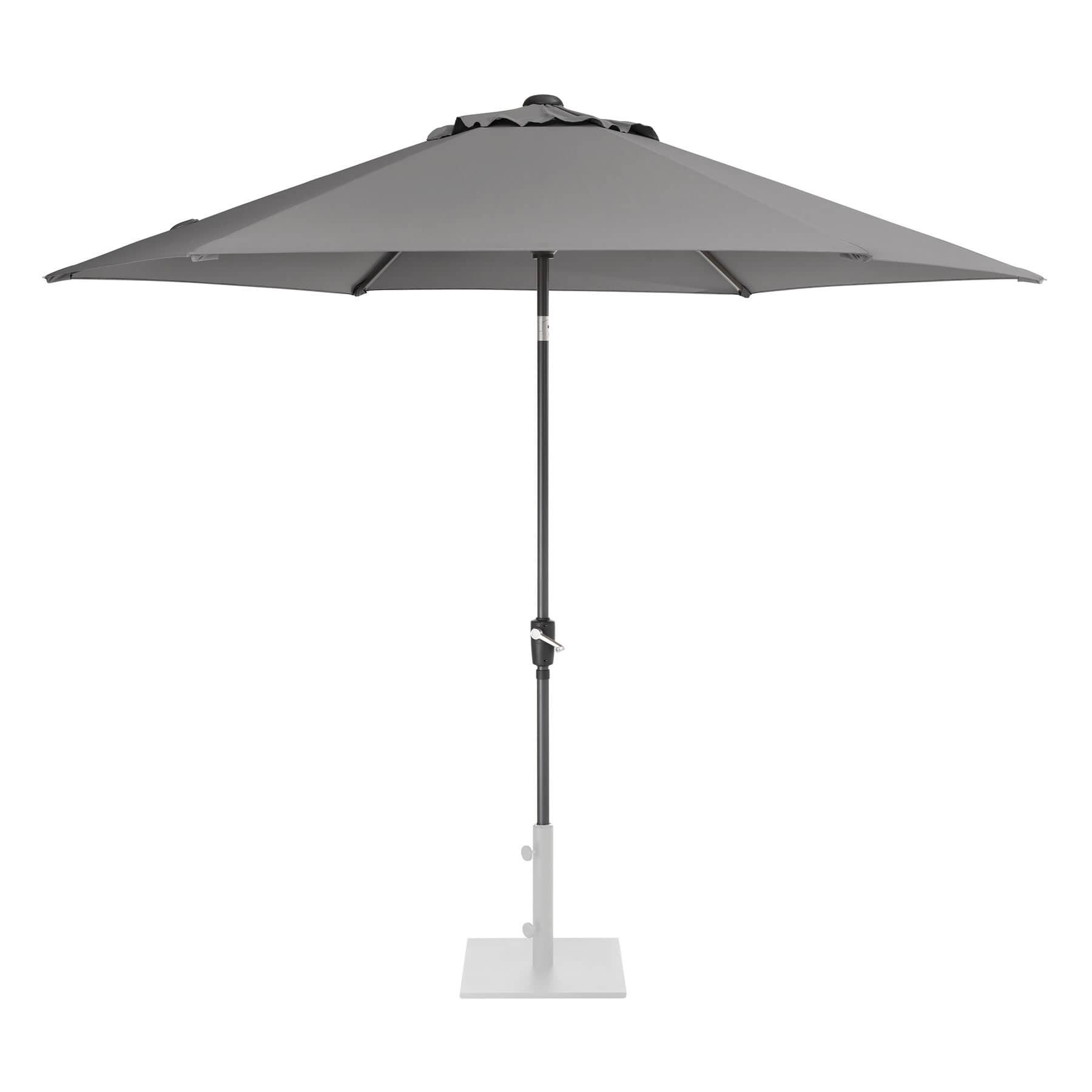 Kettler 3.0m Wind Up Parasol with tilt Grey frame and Slate Canopy 