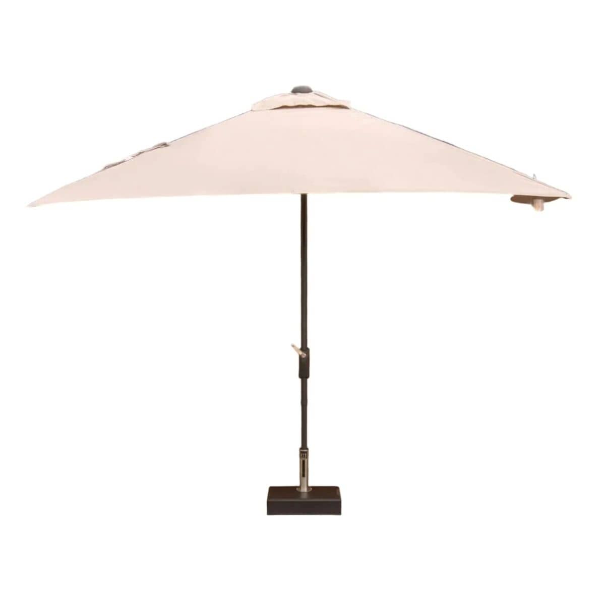 Kettler Balcony Parasol Rectangular 2.1x1.3m with Auto Tilt  Night Cover - Grey Frame / Stone Canopy