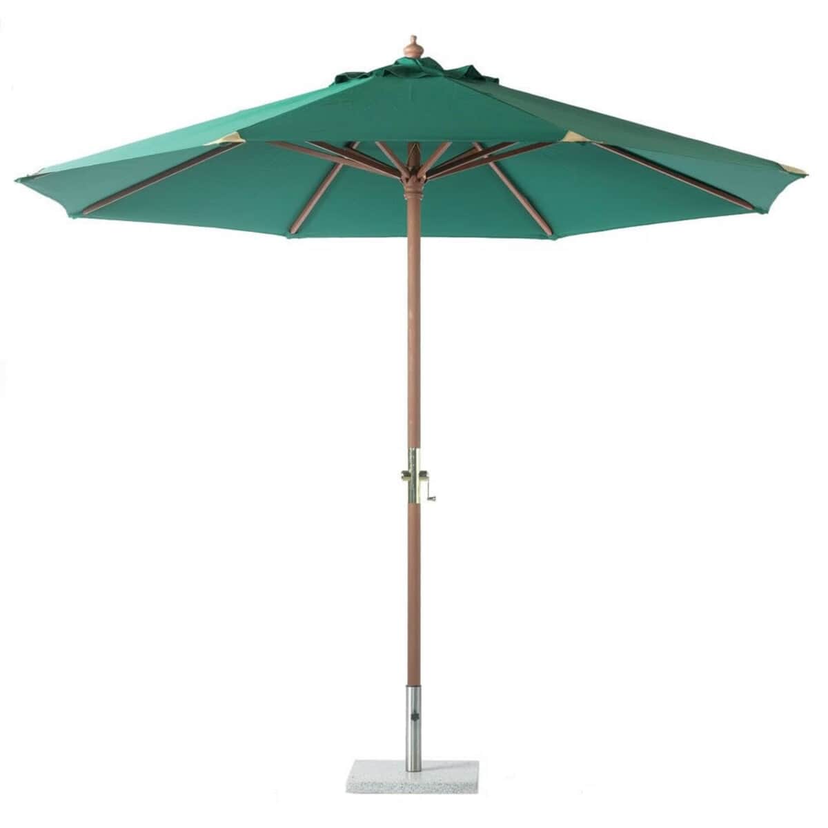 Bramblecrest 3m Wooden Parasol Hunter Green (PWGC1) Garden