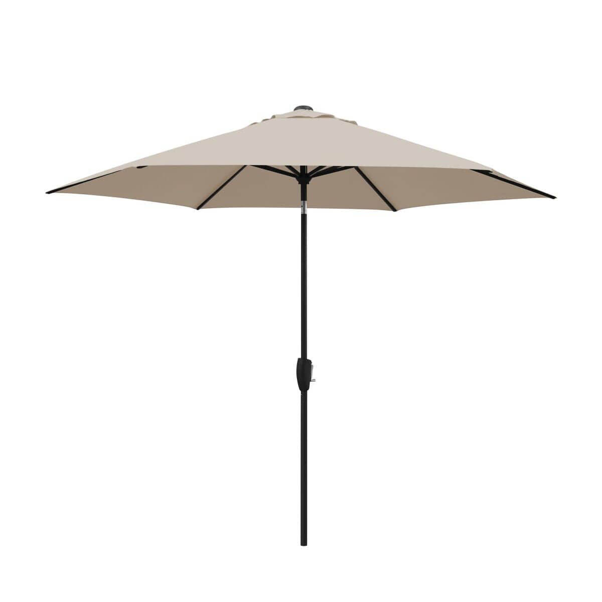 Kettler 2.5M Wind-Up Parasol Stone Canopy With Auto Tilt  Night Cover - Grey Frame