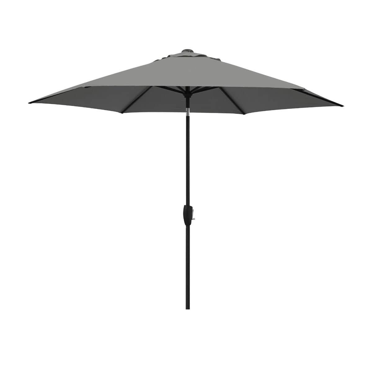 Kettler 2.5M Wind-Up Parasol Slate Canopy With Auto Tilt  Night Cover - Grey Frame