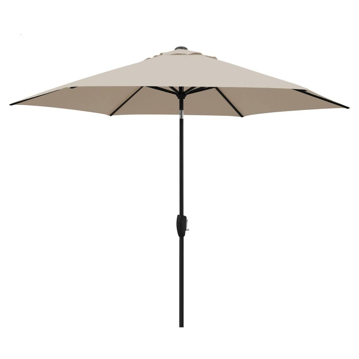 Kettler 3.0M Wind-Up Parasol Stone Canopy With Auto Tilt  Night Cover - Grey Frame