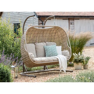 Bramblecrest Chedworth Triple Hanging Cocoon Egg Chair - Sandstone