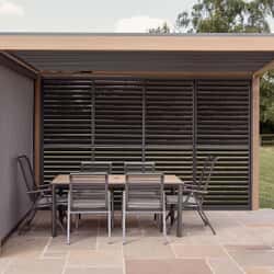 LG Outdoor Sanctuary Gazebo 4m Slatted Side Wall