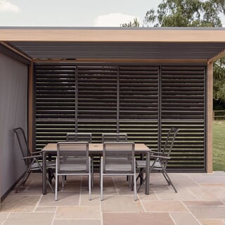 LG Outdoor Sanctuary Gazebo 4m Slatted Side Wall