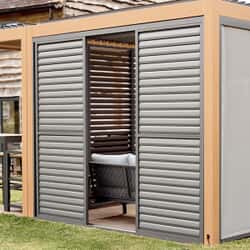 LG Outdoor Sanctuary Gazebo 3m Sliding Walls with Movable Louvres