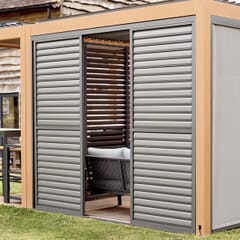 LG Outdoor Sanctuary Gazebo 3m Sliding Walls with Movable Louvres
