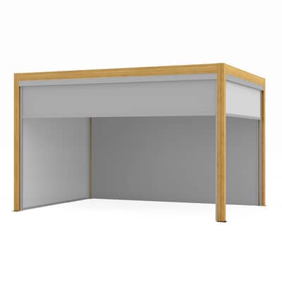 LG Outdoor Sanctuary 3 x 4m Gazebo Pergola with lights with 2x 3m Texteline Sides  2x 4m Texteline Side