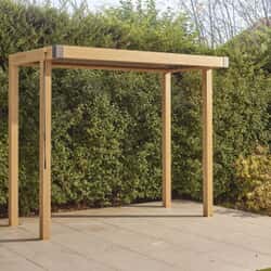 LG Outdoor Sanctuary 1.5m x 3m BBQ Gazebo Pergola In Oak