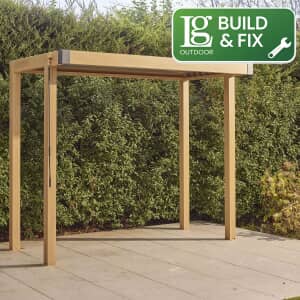 LG Outdoor Sanctuary 1.5m x 3m BBQ Gazebo Pergola Including Building and Fixing Down Service