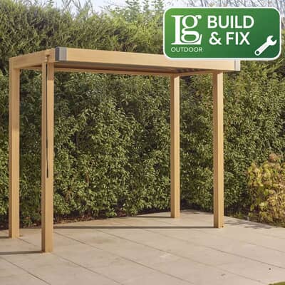 LG Outdoor Sanctuary 1.5m x 3m BBQ Gazebo Pergola Including Building and Fixing Down Service