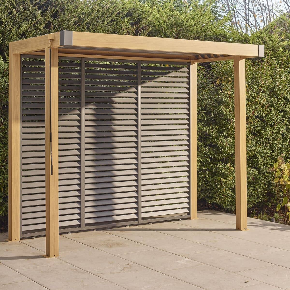 LG Outdoor Sanctuary 1.5m x 3m BBQ Gazebo Pergola with Slatted Wall Incluiding Building and Fixing Down Service
