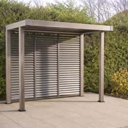 LG Outdoor Sanctuary 1.5m x 3m BBQ Gazebo Pergola with Slatted Wall - Birch