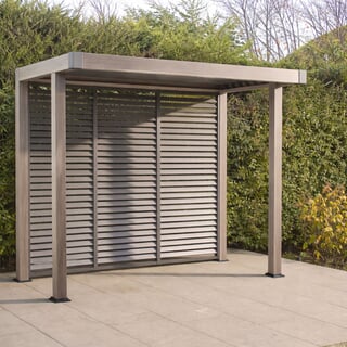 LG Outdoor Sanctuary 1.5m x 3m BBQ Gazebo Pergola with Slatted Wall - Birch