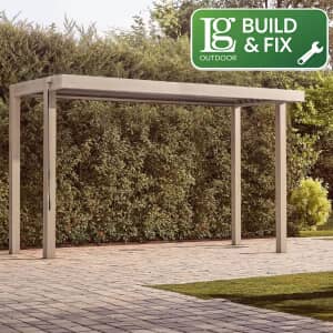 LG Outdoor Sanctuary 1.5m x 4m BBQ Gazebo Pergola Including Building and Fixing Down Service In Birch