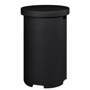 Happy Cocooning Side Table and Bottle Enclosure Round Black