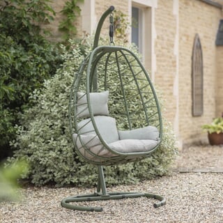 Bramblecrest Santiago Foldable Single Hanging Cocoon Sage Including Cushions