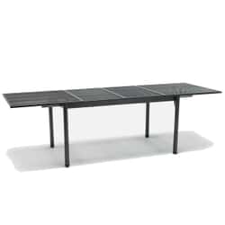 Kettler Mesh 150-250 x 100cm Grey Extending Table No Parasol Hole
