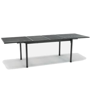 Kettler Mesh 150-250 x 100cm Grey Extending Table No Parasol Hole