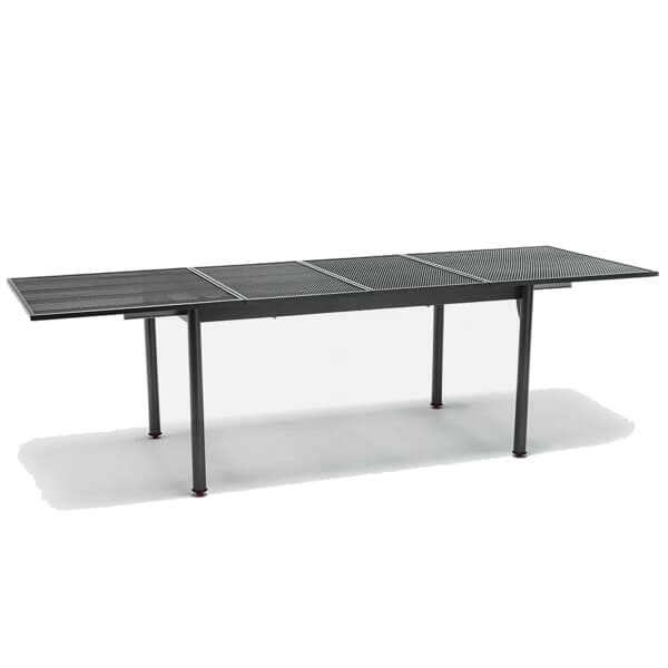 Kettler Mesh 150-250 x 100cm Grey Extending Table No Parasol Hole
