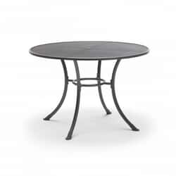 Kettler 110cm Round Mesh Top Table In Iron Grey with Parasol Hole