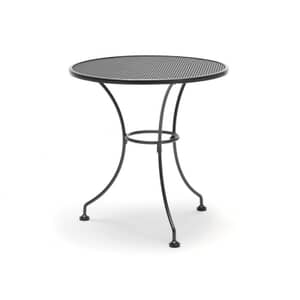 Kettler 70cm Round Mesh Top Table - IRON GREY - No Parasol Hole