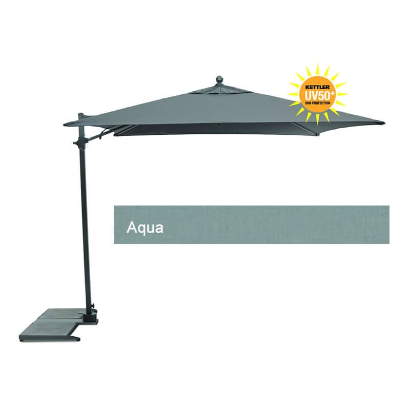 Kettler 2.5m Free Arm Parasol Aqua (U814A0218) Garden Furniture World