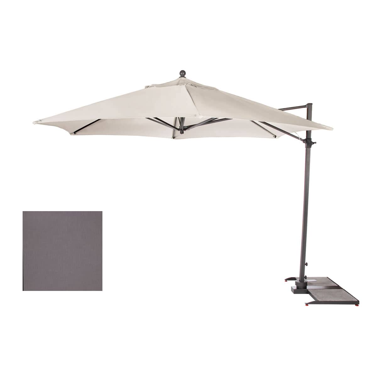 Kettler 3.5m Free Arm Parasol Slate (U864A0242B) Garden Furniture World
