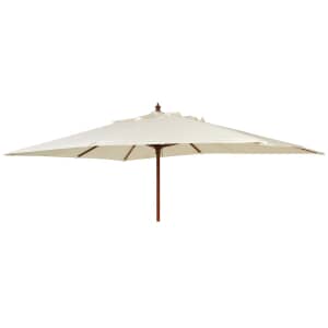 Alexander Rose 3m x 2m Rectangular Wooden Parasol - Ecru