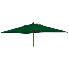 Alexander Rose 3m x 2m Rectangular Wooden Parasol - Green