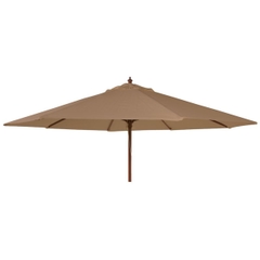 Alexander Rose 2.7m Round Hardwood Parasol - Taupe