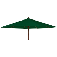 Alexander Rose 3m Round Hardwood Parasol Green