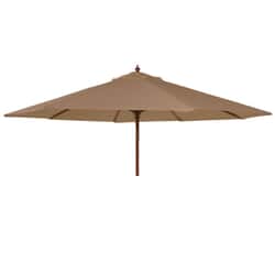 Alexander Rose 3m Round Hardwood Parasol -Taupe