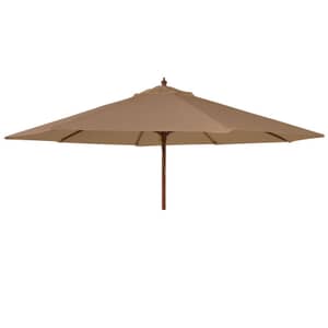 Alexander Rose 3m Round Hardwood Parasol -Taupe