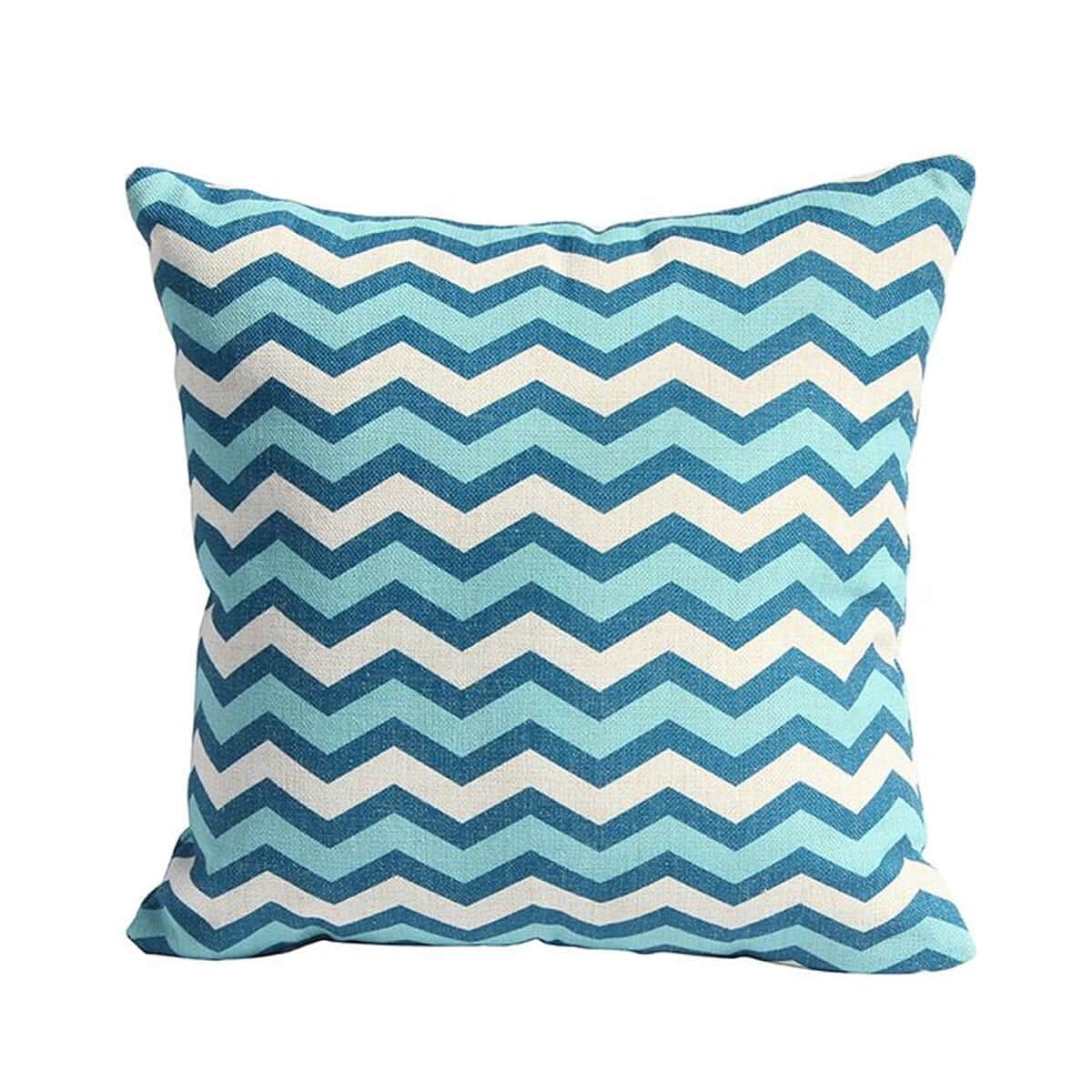 Bramblecrest Turquoise Zig Zag Square Scatter Cushion (USCZ8