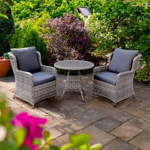Norfolk Leisure Vienna Bistro Set - Grey 