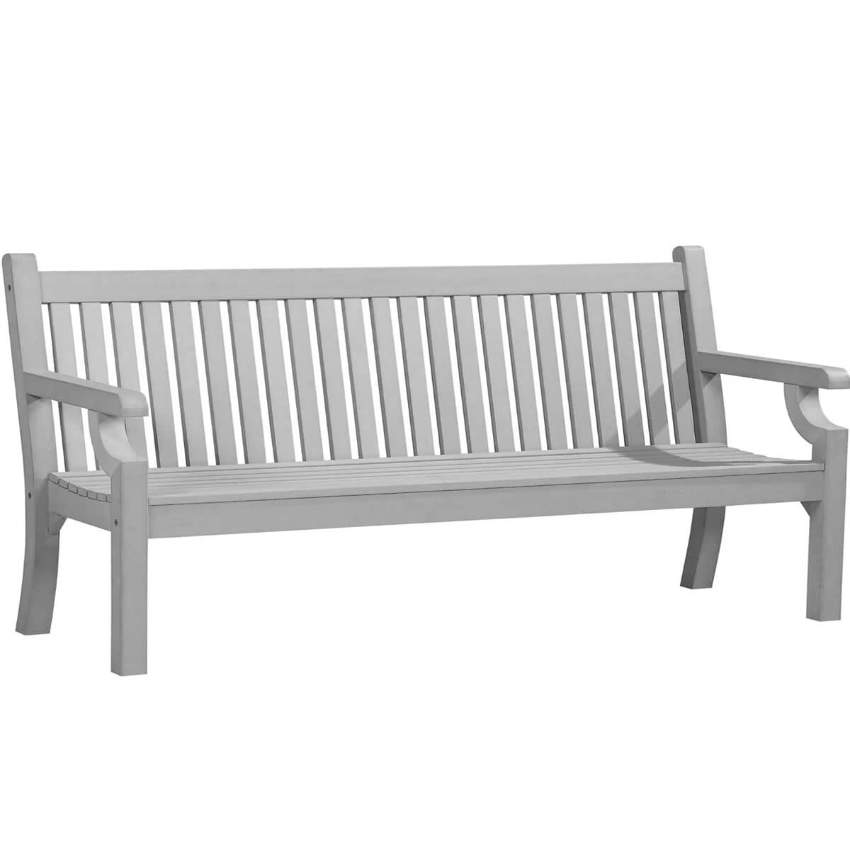 Winawood Sandwick 4 Seat Thin Slat Bench Stone Grey